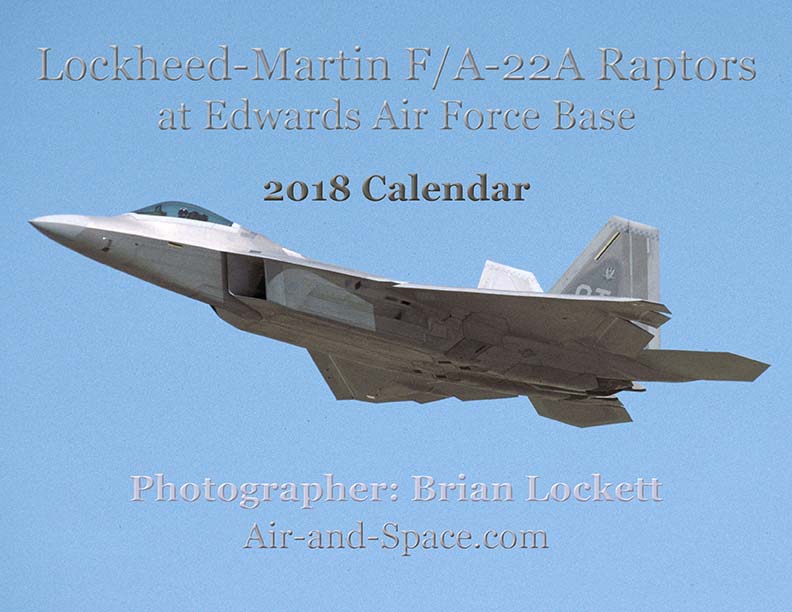 Lockett Books Calendar Catalog: Lockheed-Martin F/A-22A Raptors at Edwards Air Force Base